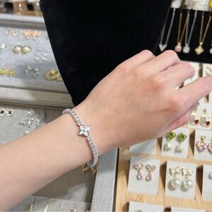 💛 mother of pearl diamonds bracelet, stainless steel steel